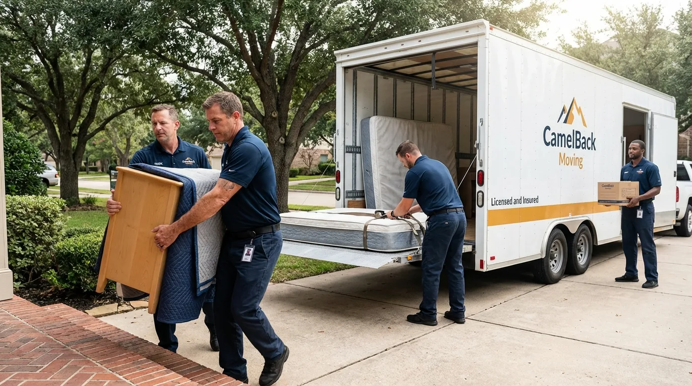 Crew loading residential truck for cross-state move from Sabana Grande, PR