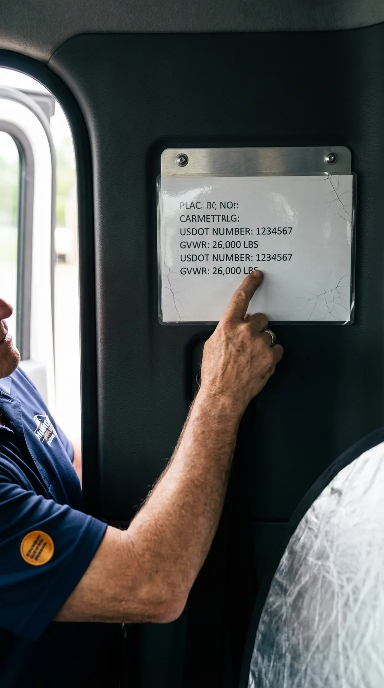 USDOT licensing placard verification in Sabana Grande